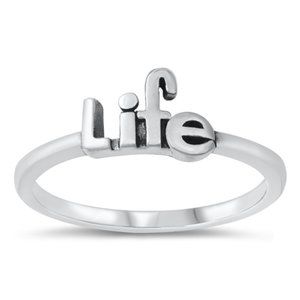 Sterling Silver Life Ring 7 mm 925 Fashion Band